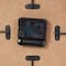 9" Black Geometric Open Frame Square Clock with Grid Pattern